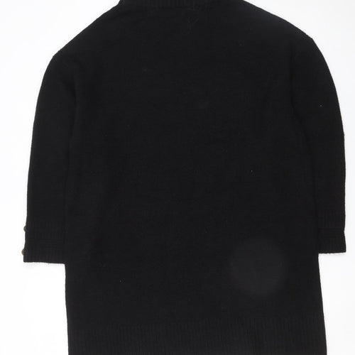 River Island Womens Black Roll Neck Wool Blend Jumper Size L