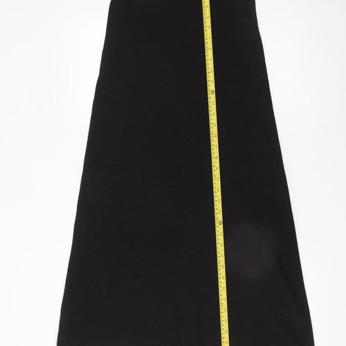 C&A Women's Black A-Line Knit Midi Skirt Size S 10-12