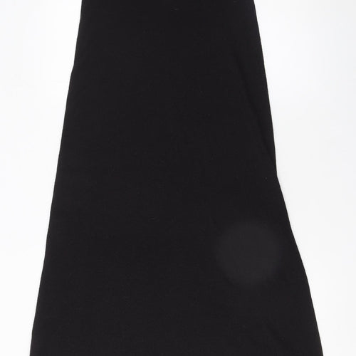 C&A Women's Black A-Line Knit Midi Skirt Size S 10-12