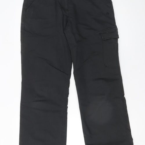Craghoppers Womens Black Cargo Trousers Size 10 Regular Fit Stretch