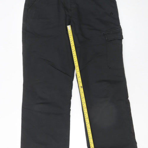 Craghoppers Womens Black Cargo Trousers Size 10 Regular Fit Stretch