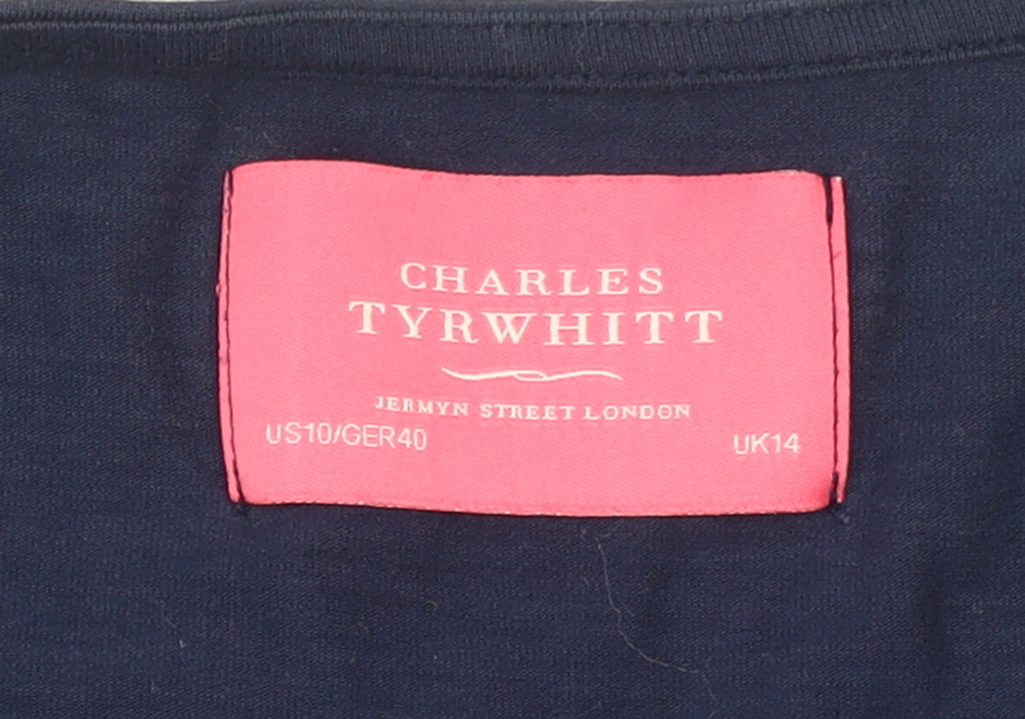 Charles Tyrwhitt Women Blue Wrap Viscose Long Sleeve Blouse UK14