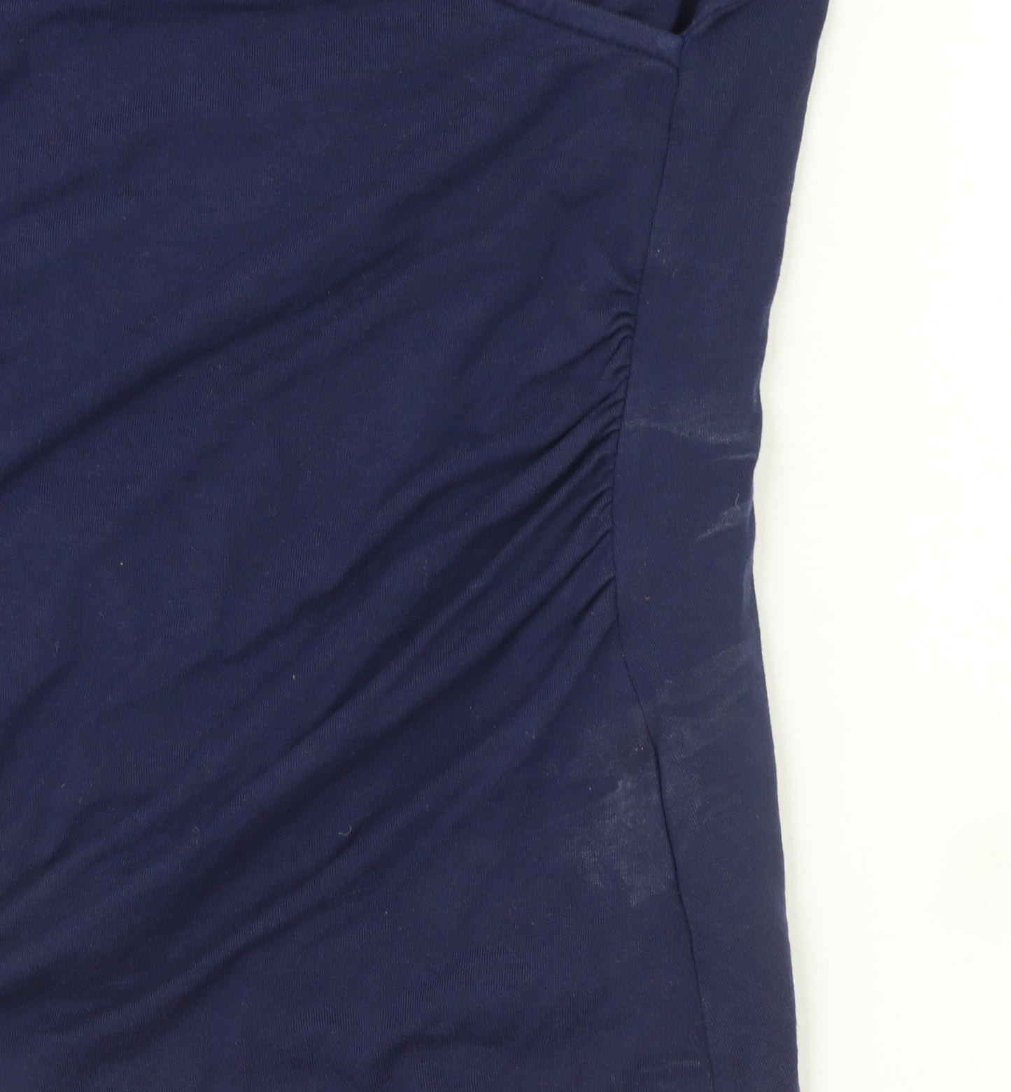 Charles Tyrwhitt Women Blue Wrap Viscose Long Sleeve Blouse UK14