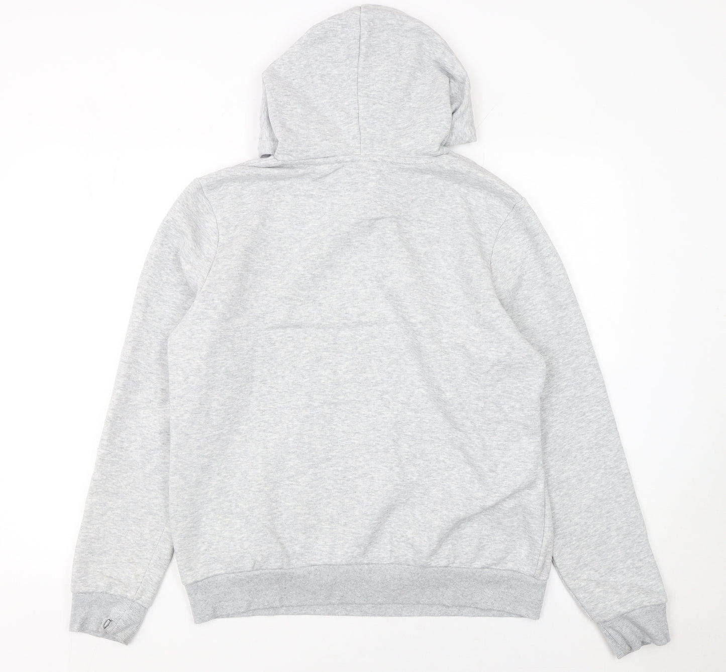 Puma Men's Grey Pullover Hoodie Size L Logo Sweatshirt
