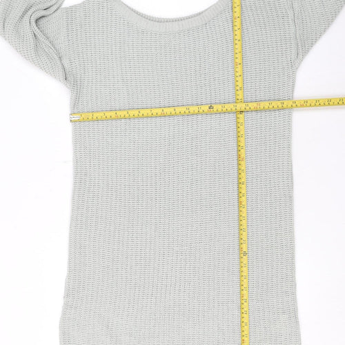 Missguided Women’s Grey Knit Jumper Dress Size 10-12
