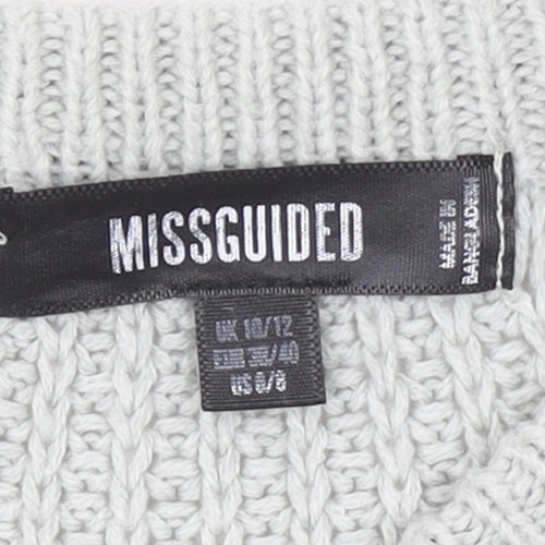 Missguided Women’s Grey Knit Jumper Dress Size 10-12