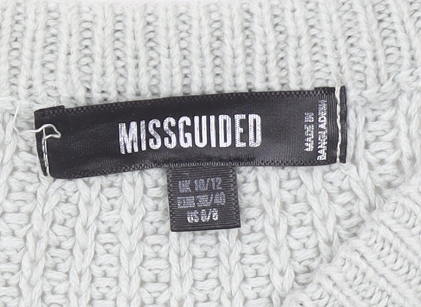 Missguided Women’s Grey Knit Jumper Dress Size 10-12