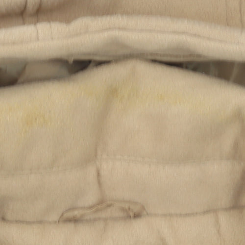 Atmosphere Women's Beige Hooded Duffle Coat Size 14 Classic Winter Style