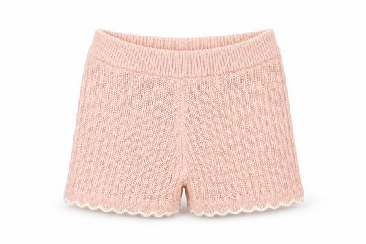 ASOS DESIGN Women’s Pink Knit Scalloped Shorts Size M 12-14
