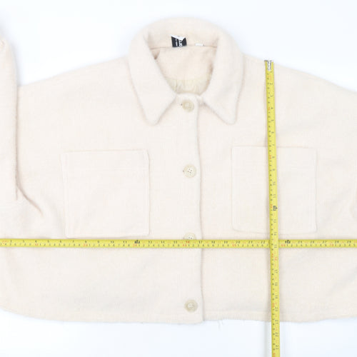 Collusion Womens Beige Cropped Button Jacket Size 18 Regular