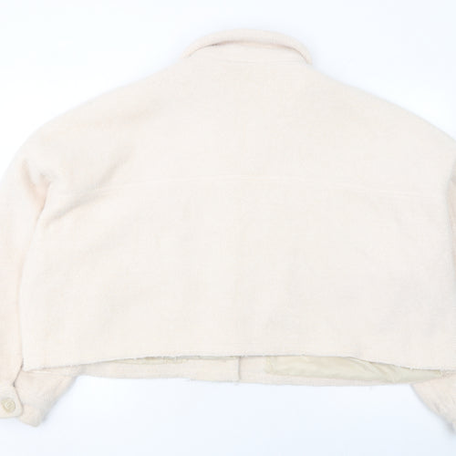 Collusion Womens Beige Cropped Button Jacket Size 18 Regular
