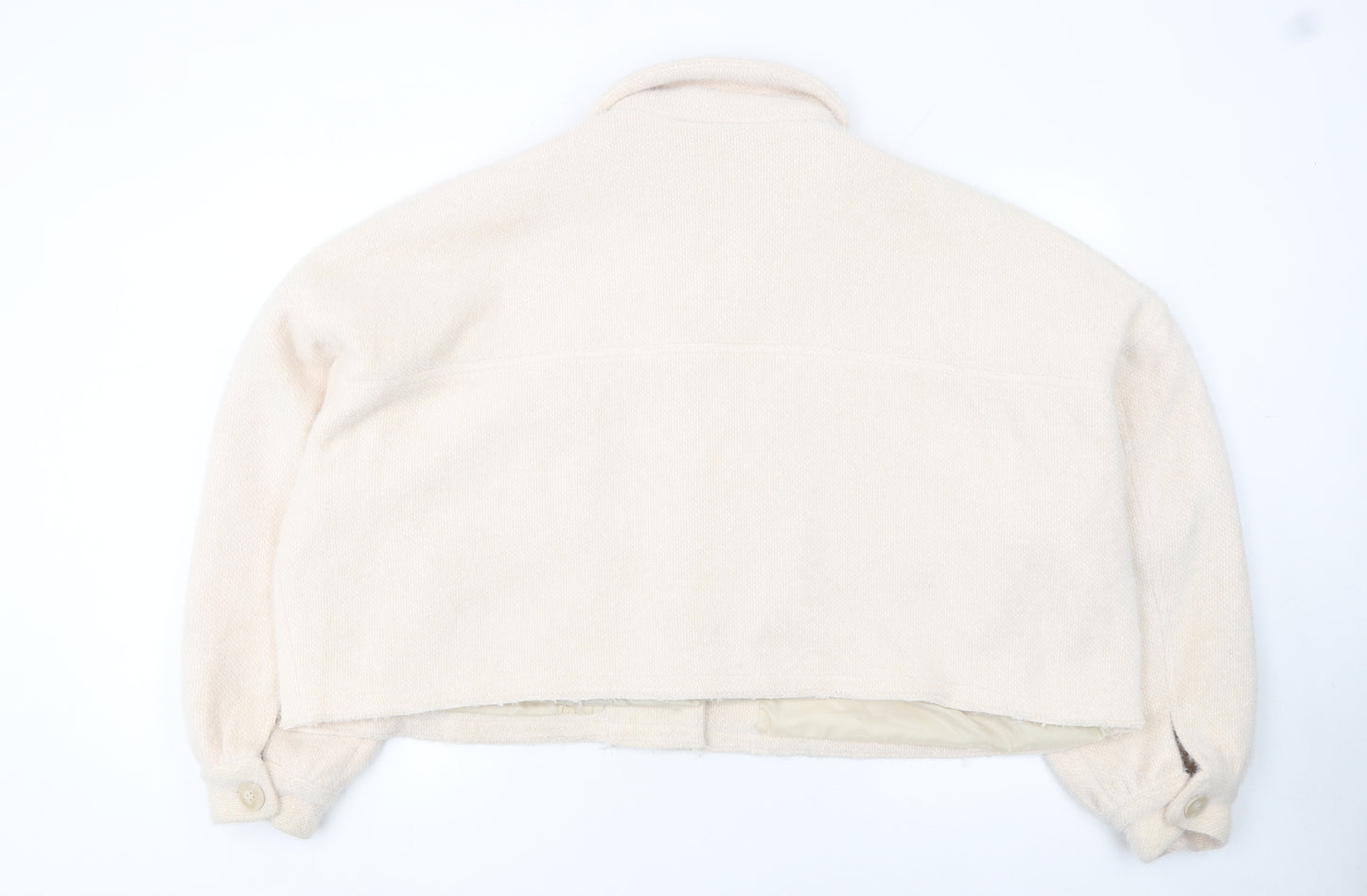 Collusion Womens Beige Cropped Button Jacket Size 18 Regular