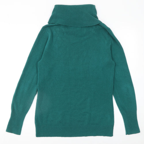 M&Co Women’s Green Roll Neck Long Sleeve Knit Jumper Size 14