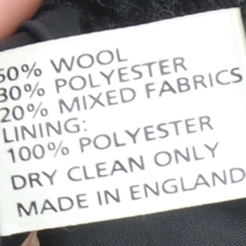 De la Crème Women's Grey Checked Wool Trench Coat Size 12