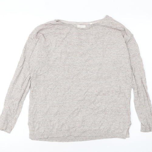 Fat Face Women’s Beige Cotton Crew Neck Jumper Size 8