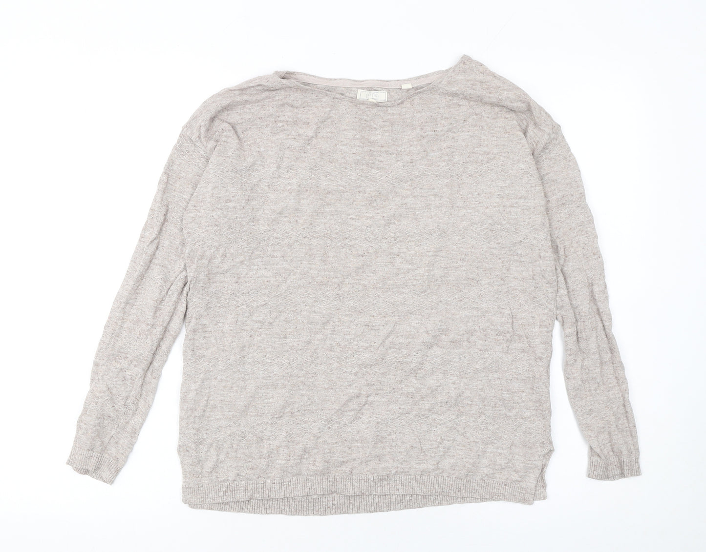 Fat Face Women’s Beige Cotton Crew Neck Jumper Size 8
