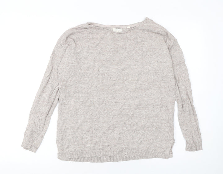 Fat Face Women’s Beige Cotton Crew Neck Jumper Size 8