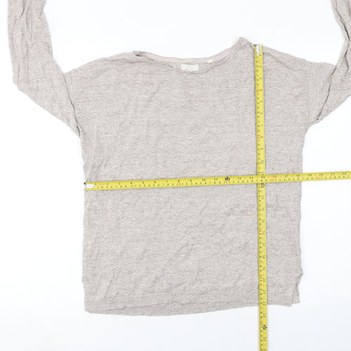 Fat Face Women’s Beige Cotton Crew Neck Jumper Size 8