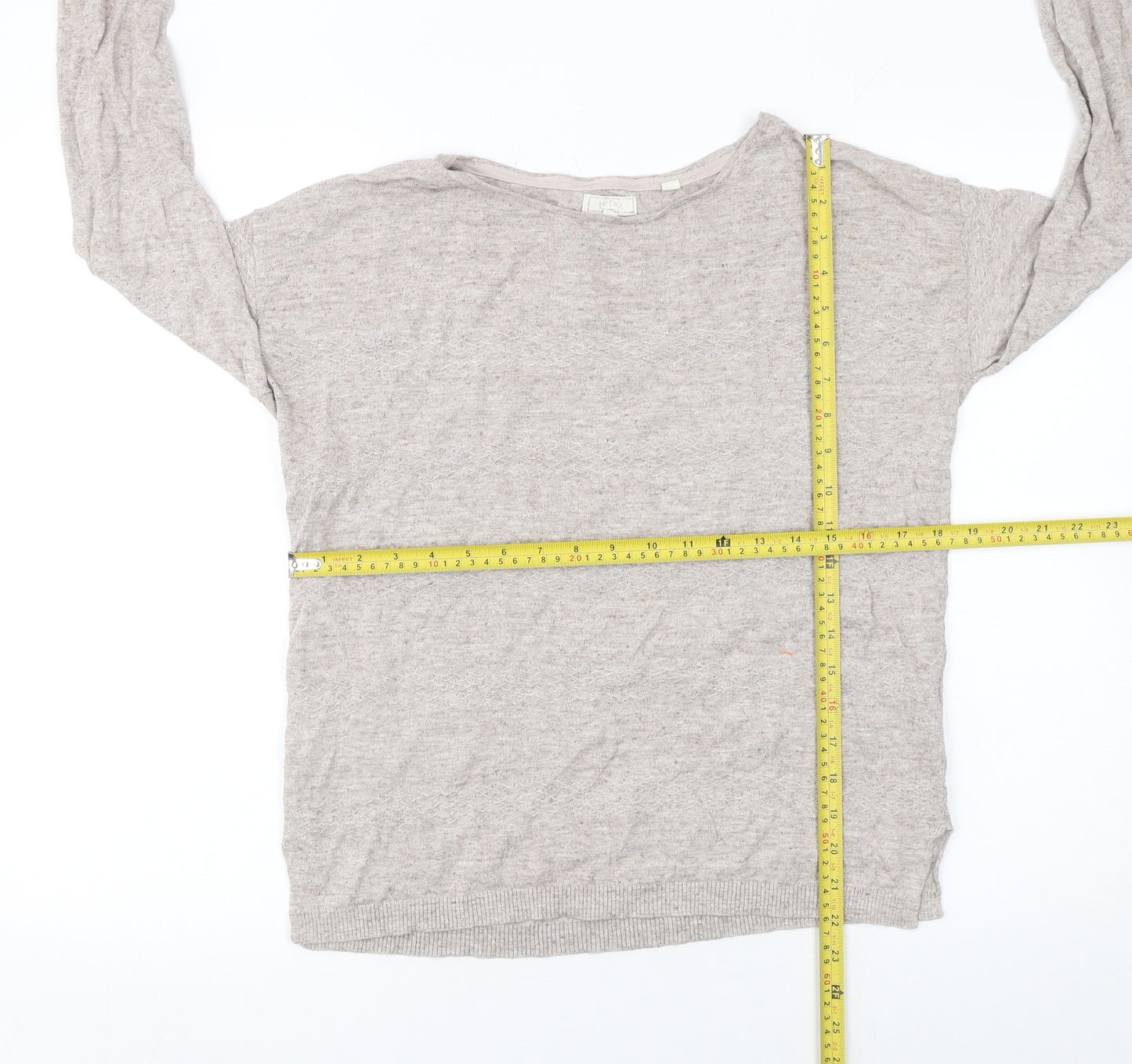 Fat Face Women’s Beige Cotton Crew Neck Jumper Size 8