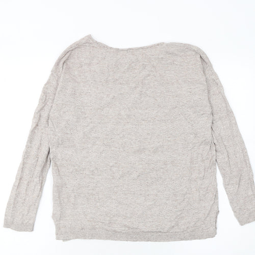 Fat Face Women’s Beige Cotton Crew Neck Jumper Size 8