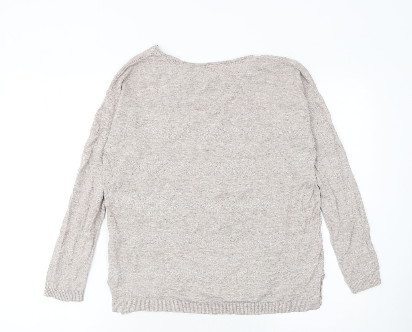 Fat Face Women’s Beige Cotton Crew Neck Jumper Size 8