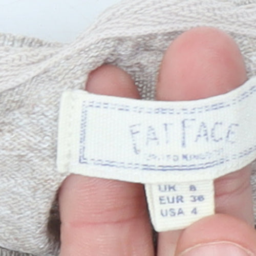 Fat Face Women’s Beige Cotton Crew Neck Jumper Size 8