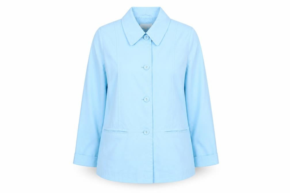 Front view of Marks & Spencer Women’s Blue, size UK 14, Polyester Basic Jacket