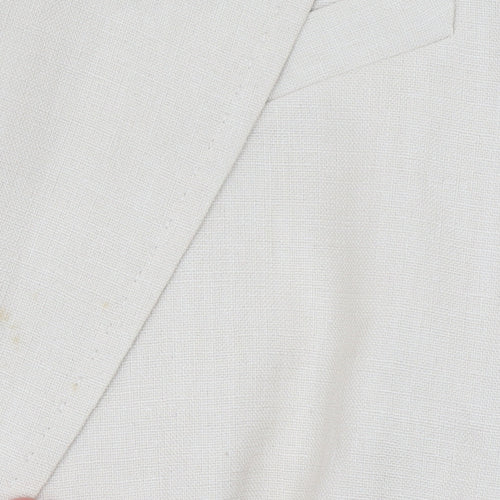 Punto Roma Women Beige Polyester Single Breasted Suit Jacket Size 14
