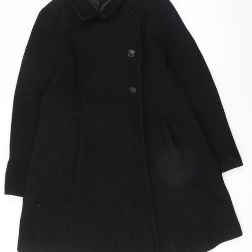 Kimchi & Blue Women’s Black Wool Blend Mid-Length Overcoat Size L