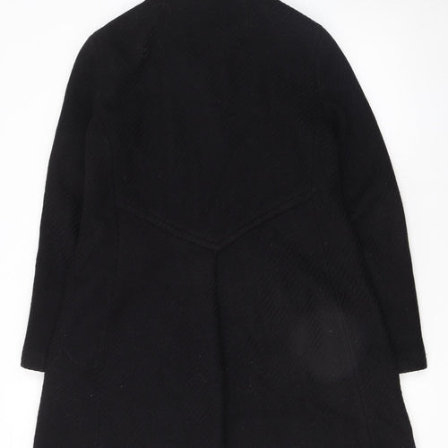 Kimchi & Blue Women’s Black Wool Blend Mid-Length Overcoat Size L