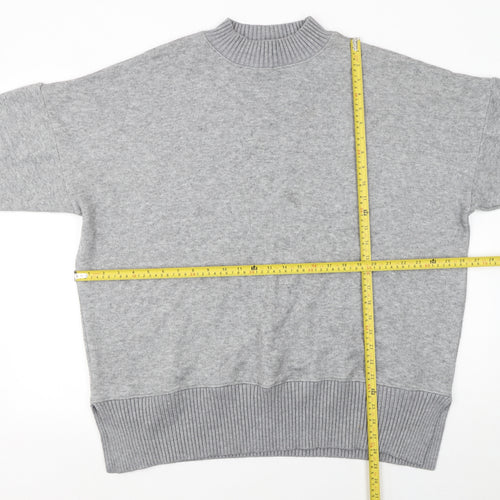NEXT Women’s Grey Mock Neck Relaxed Fit Long Sleeve Knit Jumper 2XL
