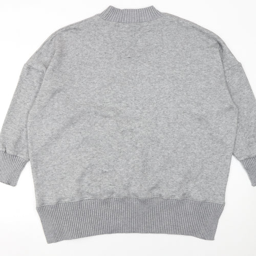 NEXT Women’s Grey Mock Neck Relaxed Fit Long Sleeve Knit Jumper 2XL