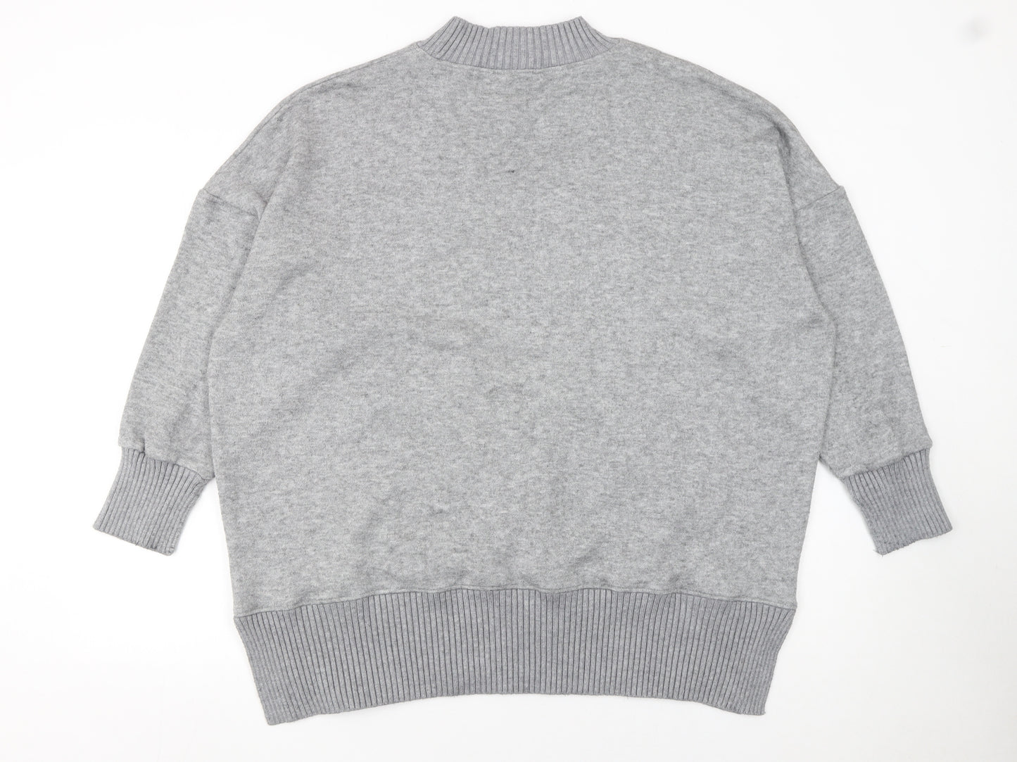 NEXT Women’s Grey Mock Neck Relaxed Fit Long Sleeve Knit Jumper 2XL