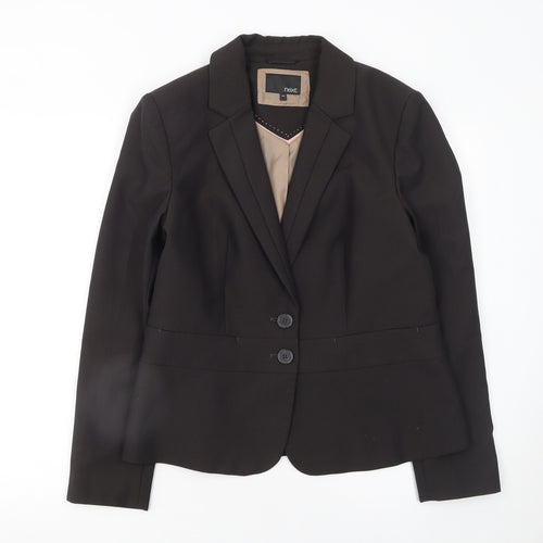 Next Women's Black Size 14R Single-Breasted Blazer Jacket
