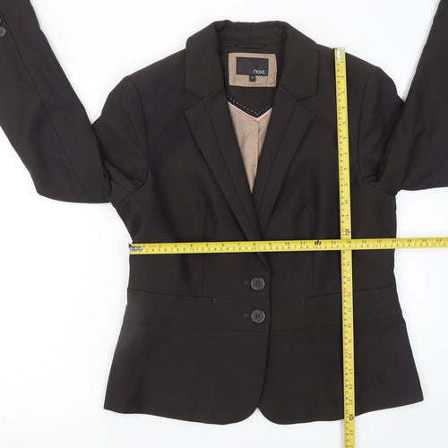 Next Women's Black Size 14R Single-Breasted Blazer Jacket