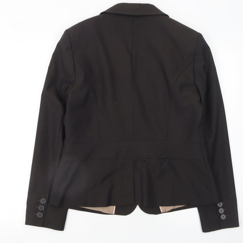 Next Women's Black Size 14R Single-Breasted Blazer Jacket