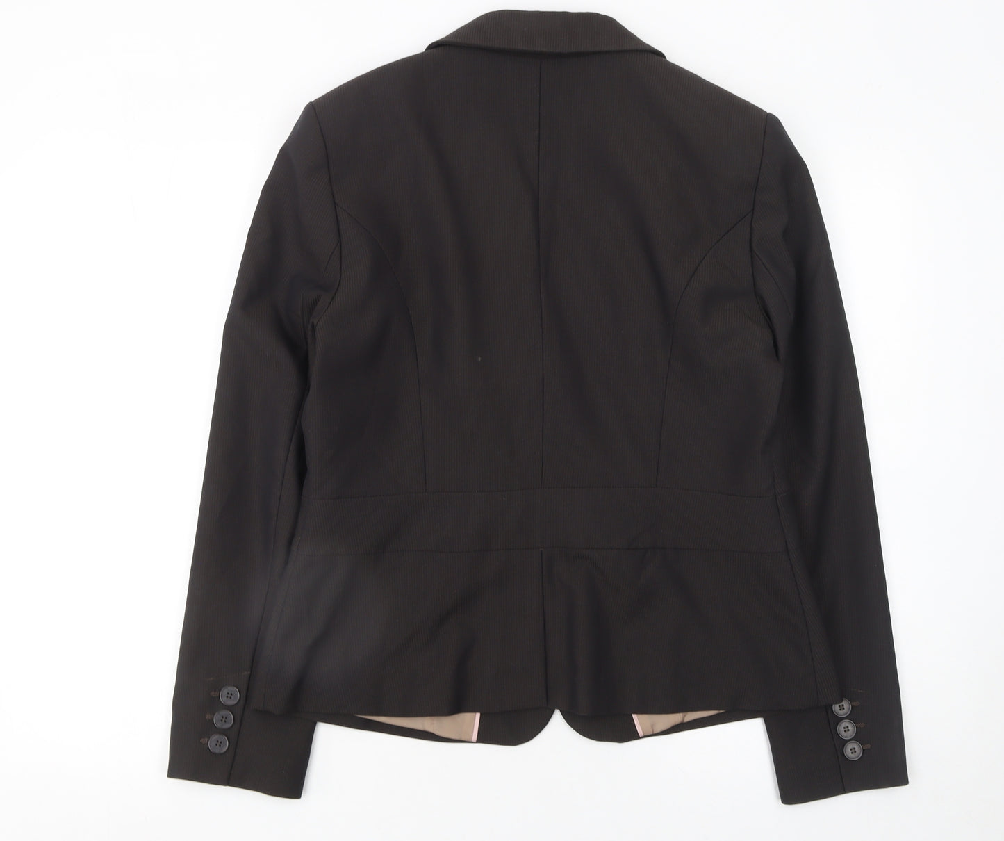 Next Women's Black Size 14R Single-Breasted Blazer Jacket