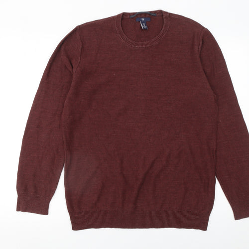 Gap Men Brown Cotton Crew Neck Pullover Jumper Size M