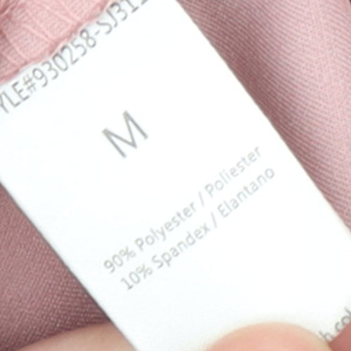 HAVE Women Pink Long Open Front Suit Jacket M Polyester Blend