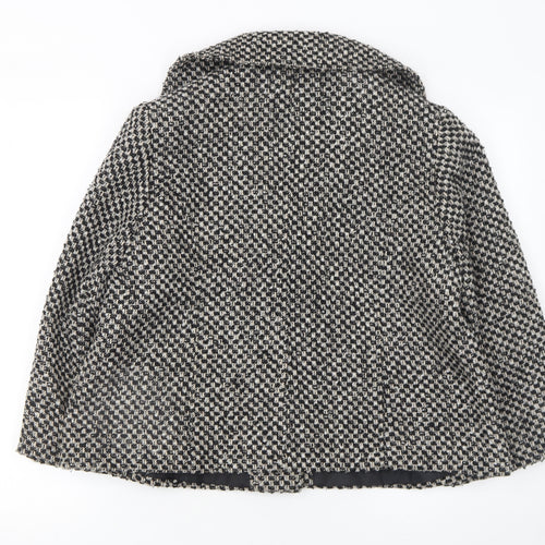 Evie Women’s Brown Houndstooth Tweed Suit Jacket Size 16