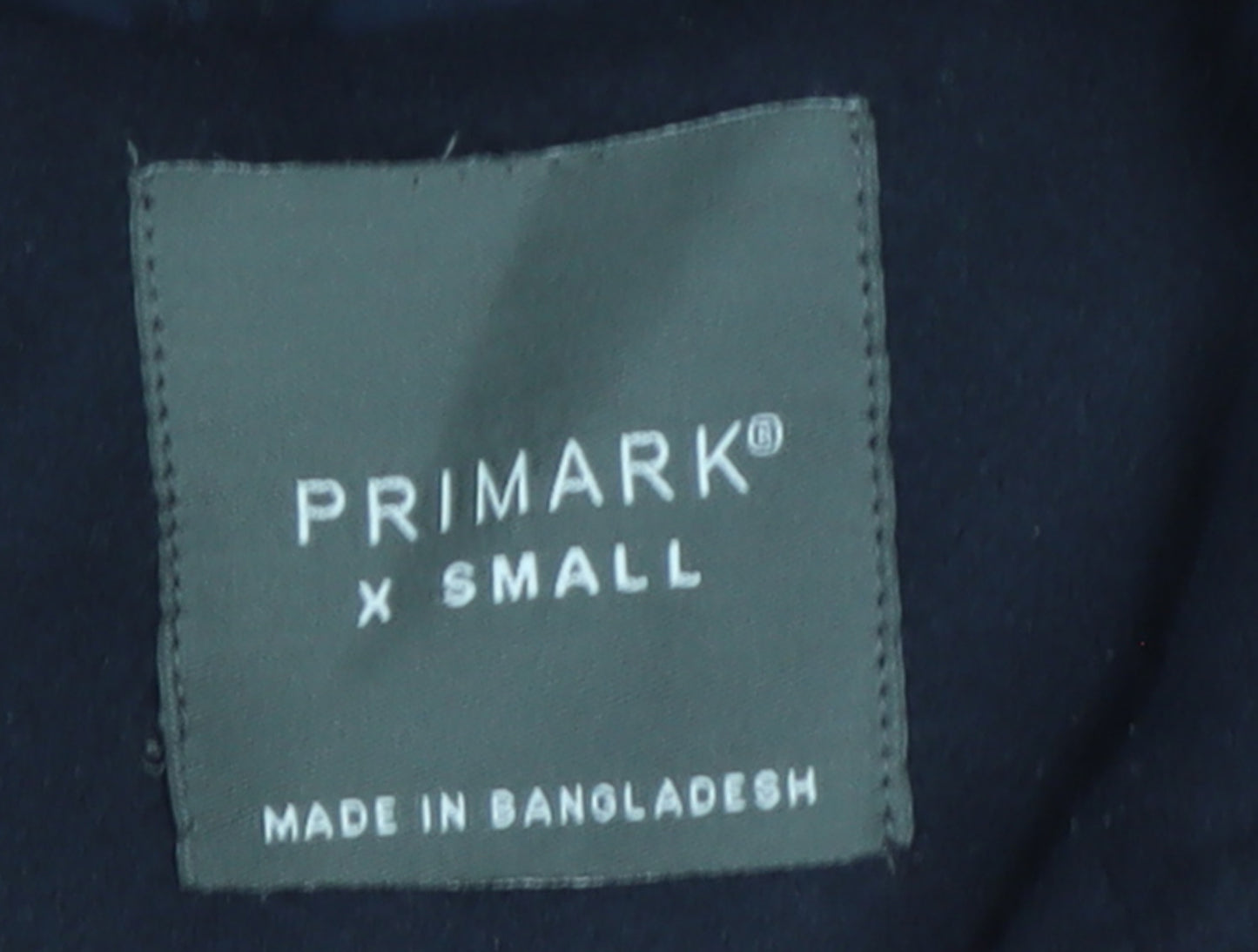 Primark Men's Black XS Hooded Mid-Length Coat Polyester Warm Winter Outerwear