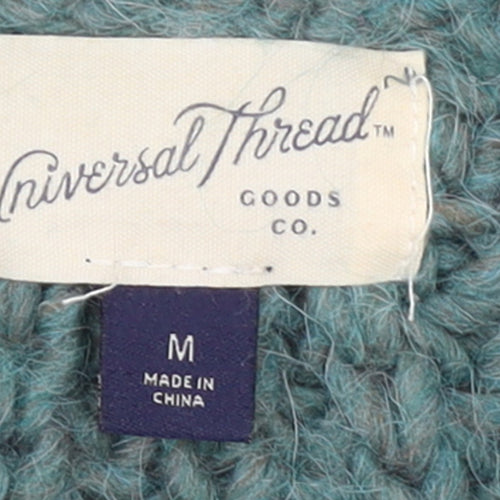 Universal Thread Womens Green Mock Neck Chunky Knit Pullover Jumper Size M