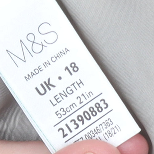 Marks and Spencer Women Beige Wool Blend Knee Length Pencil Skirt UK18