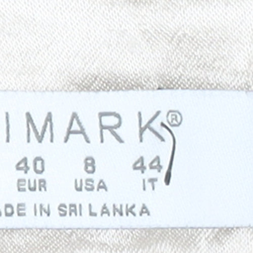 Primark Women Beige Shawl Lapel Single-Breasted Blazer Size 12