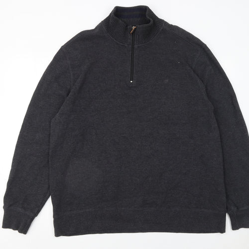 Stone Bay Men’s Black XL 1/4 Zip High Neck Cotton Sweatshirt