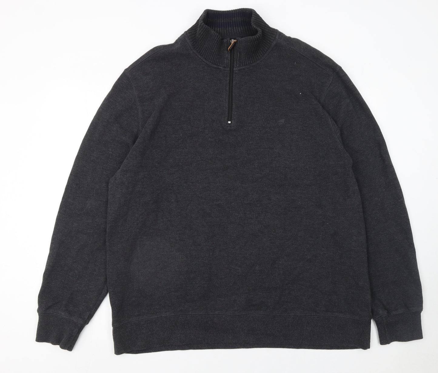Stone Bay Men’s Black XL 1/4 Zip High Neck Cotton Sweatshirt