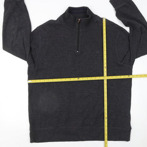 Stone Bay Men’s Black XL 1/4 Zip High Neck Cotton Sweatshirt