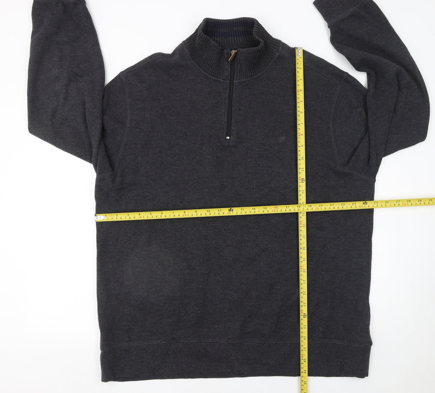 Stone Bay Men’s Black XL 1/4 Zip High Neck Cotton Sweatshirt