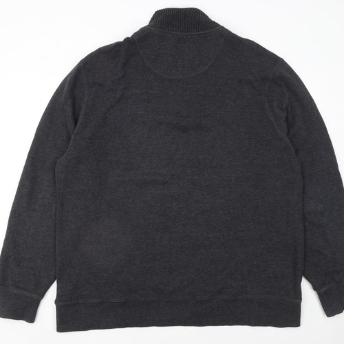 Stone Bay Men’s Black XL 1/4 Zip High Neck Cotton Sweatshirt