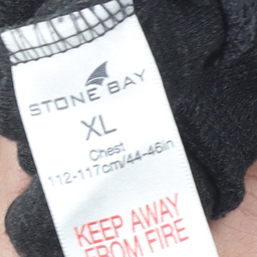 Stone Bay Men’s Black XL 1/4 Zip High Neck Cotton Sweatshirt